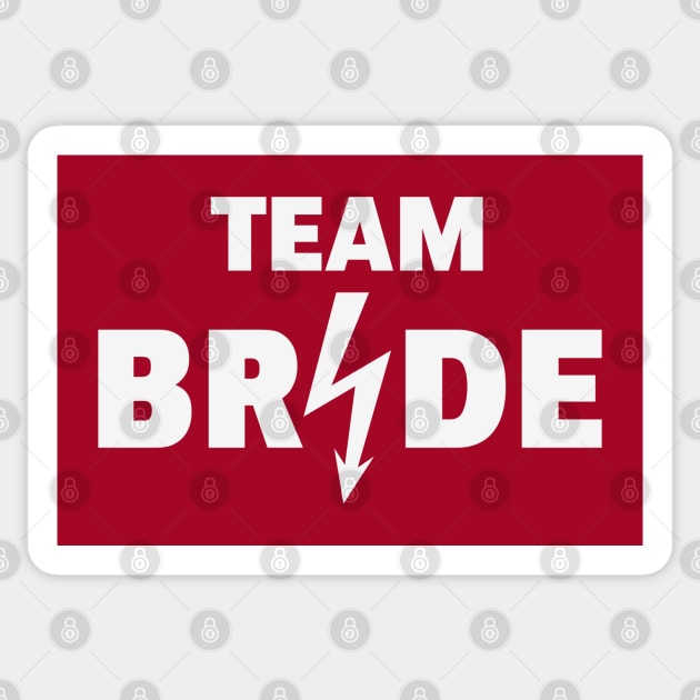 Team Bride Flash (Hen Night / Bachelorette Party / White) Sticker by MrFaulbaum